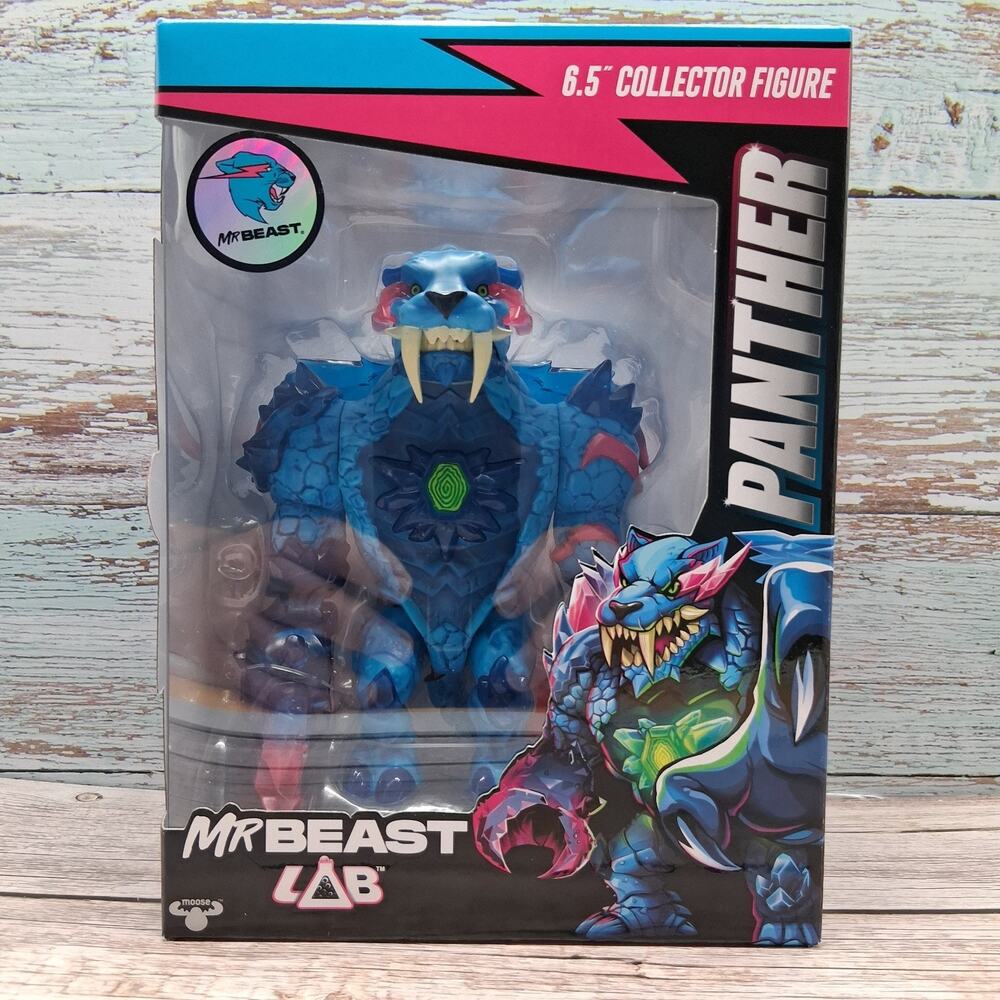 Mr Beast Lab Panther 6.5" collectible Figure Blue